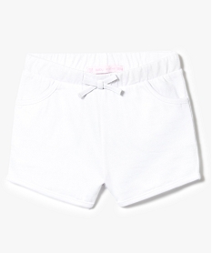 short en coton avec taille elastiquee blanc7305701_1