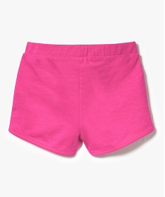 short en coton avec taille elastiquee rose shorts7305801_2