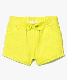 GEMO Short en coton avec taille élastiquée Jaune