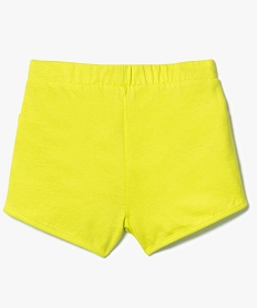 short en coton avec taille elastiquee jaune7305901_2
