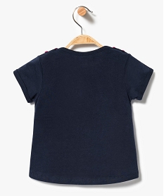 tee-shirt mariniere a manches courtes lulu castagnette bleu7315801_2