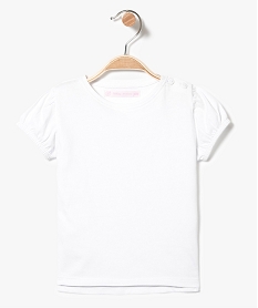 tee-shirt uni manches ballon blanc7316701_1