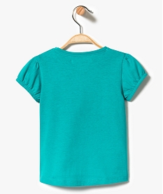 tee-shirt a manches courtes elastiquees avec motifs sur lavant vert7316801_2