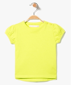 GEMO Tee-shirt uni manches ballon Jaune