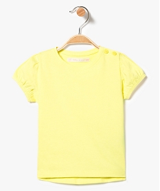 tee-shirt uni manches ballon jaune7317501_1