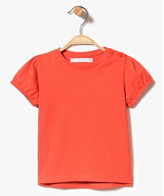 GEMO Tee-shirt uni manches ballon Orange