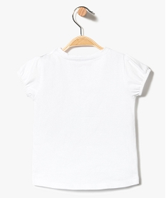 tee-shirt a manches ballon avec motif paillete sur lavant blanc7318401_3