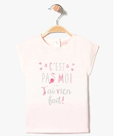 GEMO Tee-shirt dégradé à paillettes Rose