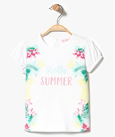 tee-shirt bebe manches courtes imprime blanc7318701_1