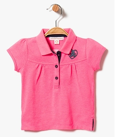 polo a manches courtes fluo - lulu castagnette rose7319301_1