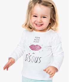 GEMO Tee-shirt à motif bouche blanc vif