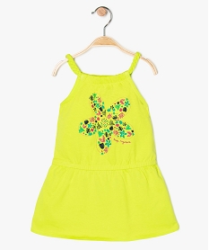 GEMO Robe en maille imprimée jaune vif