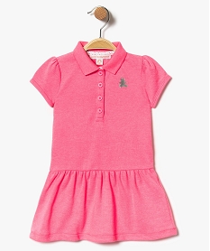 robe a manches courtes col polo lulu castagnette rose7324001_1