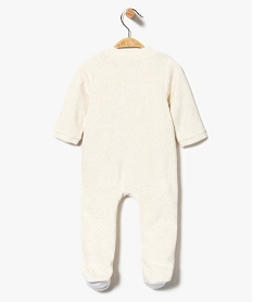 pyjama dors-bien en velours avec motif animal brode sur lavant beige7325601_2