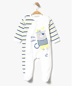 GEMO Pyjama dors-bien en velours avec motif petit marin Multicolore