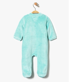 pyjama dors-bien en velours fermeture sur lavant avec motif singe bleu7325801_2