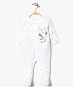 GEMO Pyjama dors-bien été à motif hibou Blanc