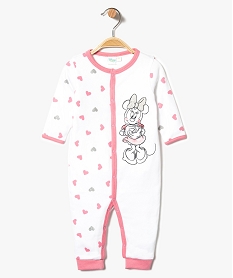 GEMO Pyjama dors-bien été à motifs cœurs - Disney Blanc