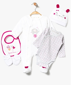 GEMO Trousseau girly ensemble 5 pièces rose standard