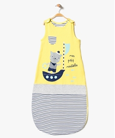 GEMO Gigoteuse évolutive légère été style marin avec motif chat Jaune