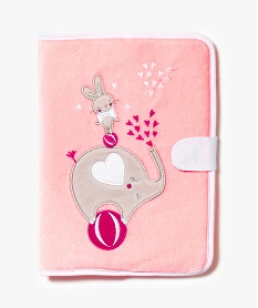 protege-carnet de sante molletonne rose7330901_1