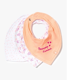 lot de 3 bavoirs bandanas girly multicolore7331401_1