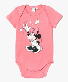 body a manches courtes disney - minnie mouse rose7334801_1