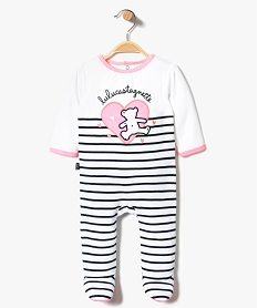 pyjama dors-bien ete a rayures lulu castagnette bleu7336701_1