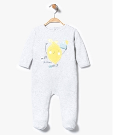 pyjama dors-bien ete manches longues a pieds antiderapants gris7336901_1