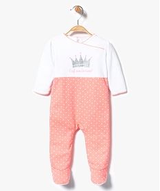 pyjama dors-bien ete bicolore a pois rose7337101_1