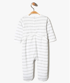 pyjama dors-bien ete  a rayures imprime facon alphabet blanc7337201_2