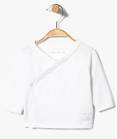 GEMO Brassière naissance en coton fermeture croisée blanc standard