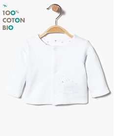 GEMO Gilet réversible en coton BIO Blanc