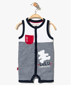 GEMO Combishort rayé sans manches Lulu Castagnette bleu standard