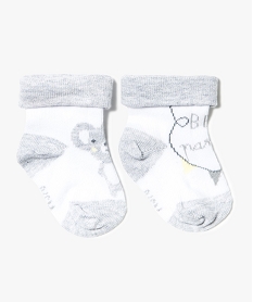 lot de 2 paires de chaussettes mi-hautes gris7339901_1