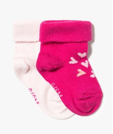 lot de 2 paires de chaussettes a motifs rose7340101_1