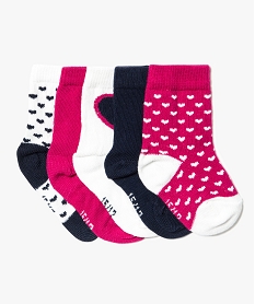 lot de 5 paires de chaussettes hautes rose7340901_1