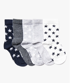 lot de 5 paires de chaussettes hautes motif etoile bleu chaussettes7341201_1