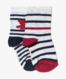 lot de 2 paires de chaussettes hautes - lulu castagnette bleu chaussettes7341401_1