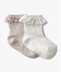 GEMO Chaussettes bébé fille à volants (lot de 2) dore