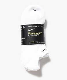 GEMO Lot de 3 paires de chaussettes ultra courtes - Nike Blanc