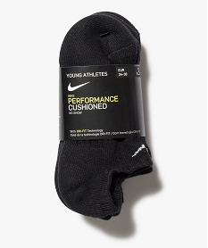 GEMO Lot de 3 paires de chaussettes ultra courtes - Nike Noir