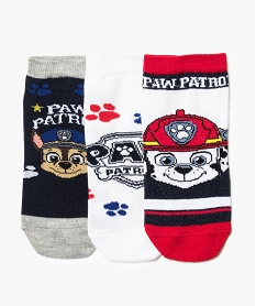 GEMO Lot de 3 chaussettes garçon à motifs La Pat Patrouille Bleu