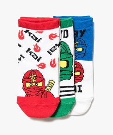 GEMO Lot de 3 paires de chaussettes assorties - Ninjago Vert