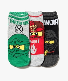 GEMO Lot de 3 paires de chaussettes ultra courtes - Ninjago Rouge