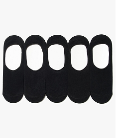 GEMO Chaussettes invisibles homme unies (lot de 5 paires) noir standard