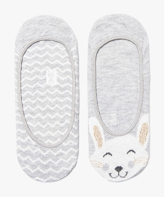 GEMO Lot de 2 protège-pieds à motifs gris standard