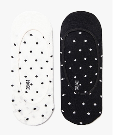 GEMO Lot de 2 protège-pieds à pois blanc standard