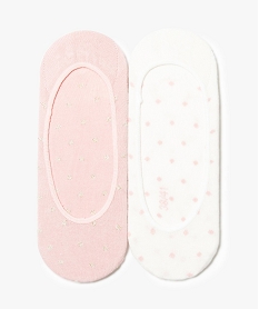 GEMO Lot de 2 protège-pieds à pois Rose