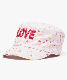 casquette motifs fleurs et inscription brodee imprime7354501_1